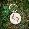 БРЕЛОК ДЕРЕВ'ЯНИЙ РУНА ЄР РУЧНА РОБОТА (HANDMADE WOODEN FLEECE KEYRING)